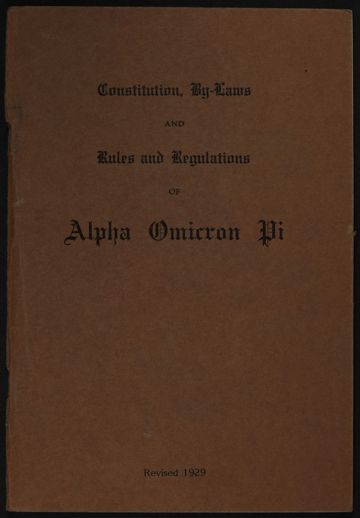 AOII Officially Organized, Alpha Chapter (Barnard College)