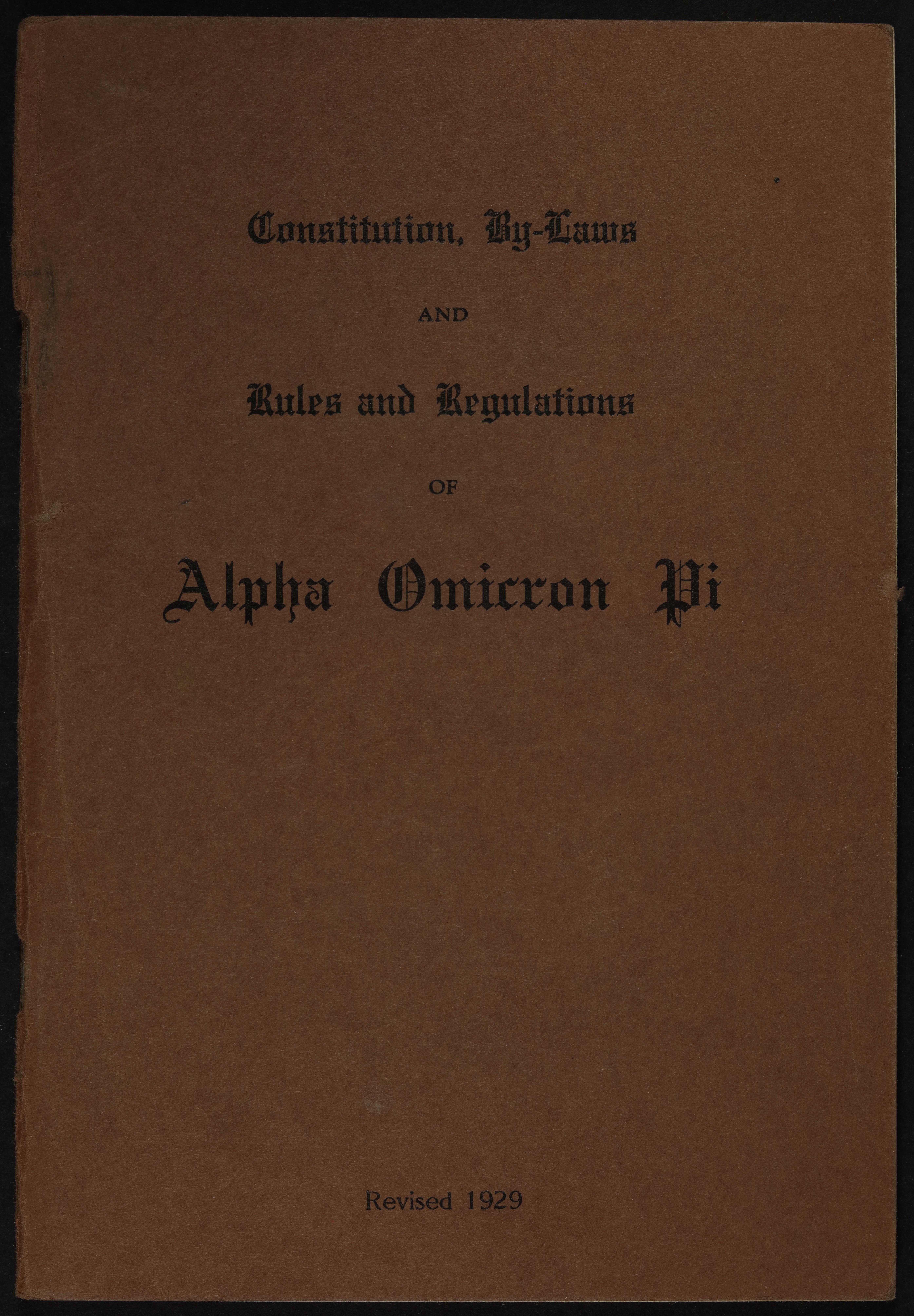 AOII Officially Organized, Alpha Chapter (Barnard College)