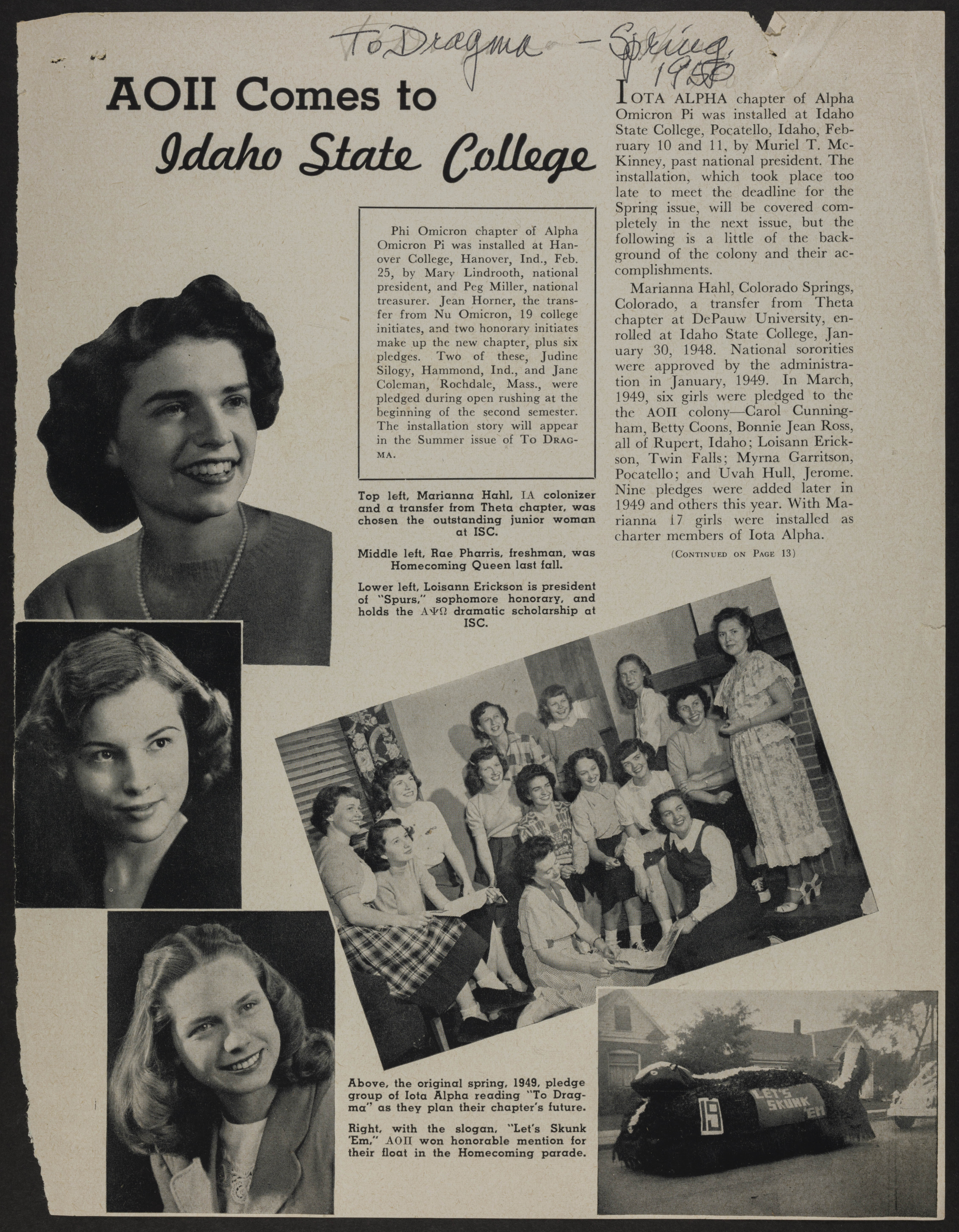 Iota Alpha Chapter (Idaho State University) Installed