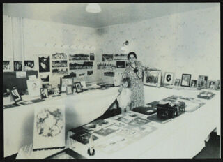 Stella Perry with History Display at Convention Photograph, 1931