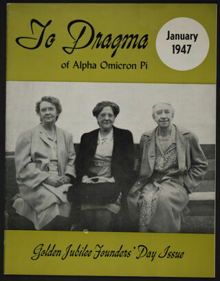 To Dragma of Alpha Omicron Pi, January 1947