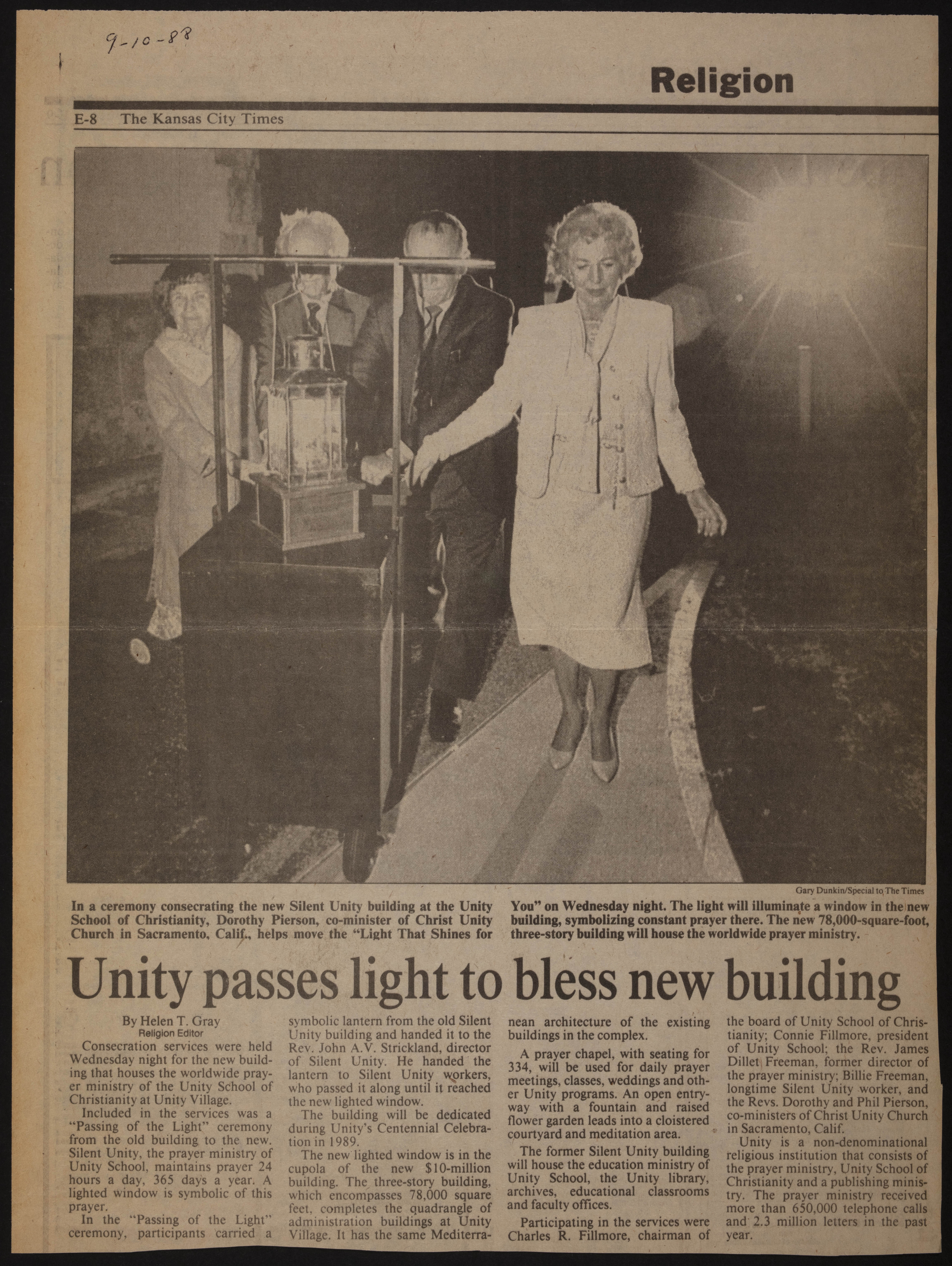 Silent Unity Passing of the Light