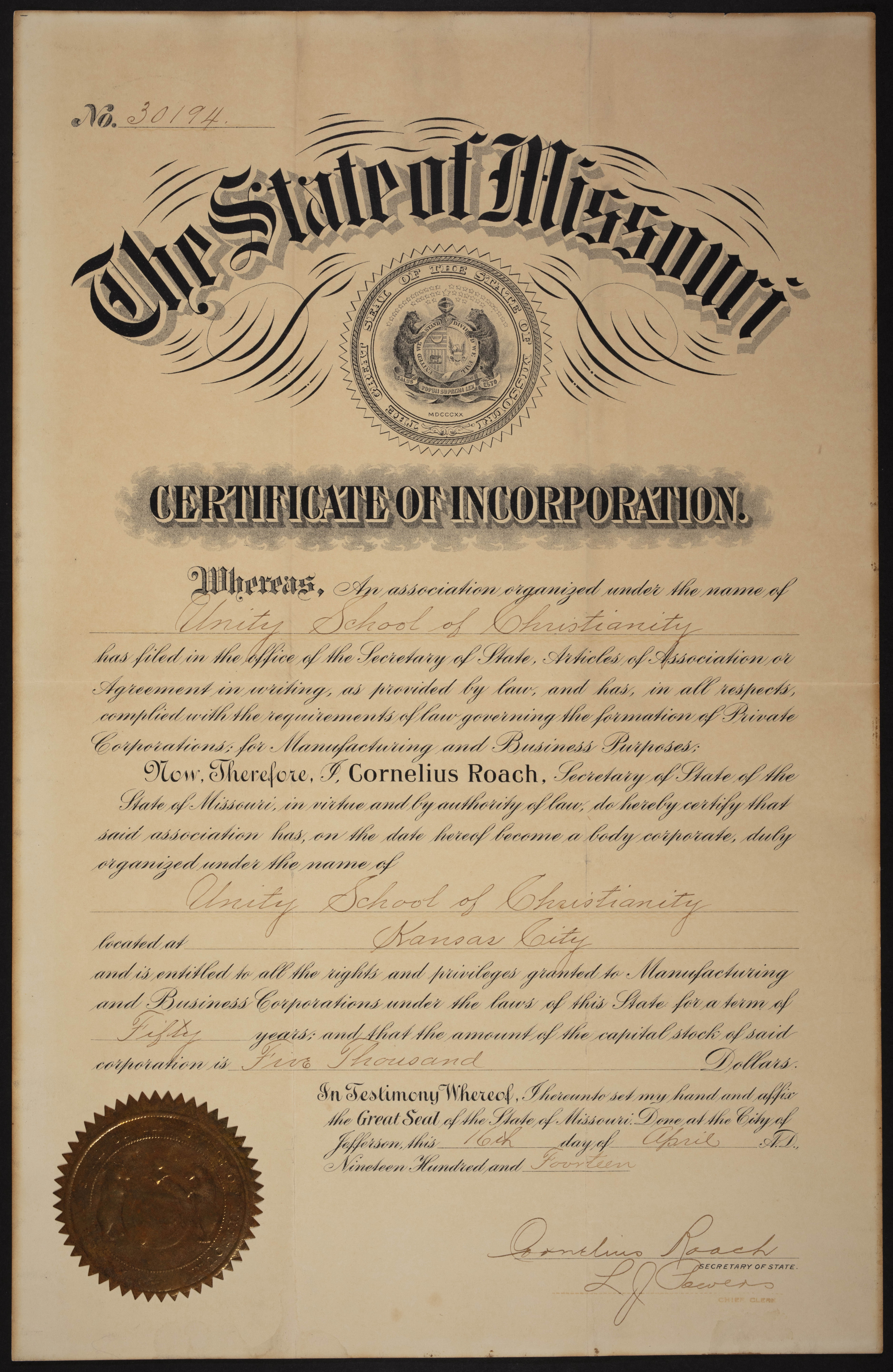 Unity School of Christianity Incorporated