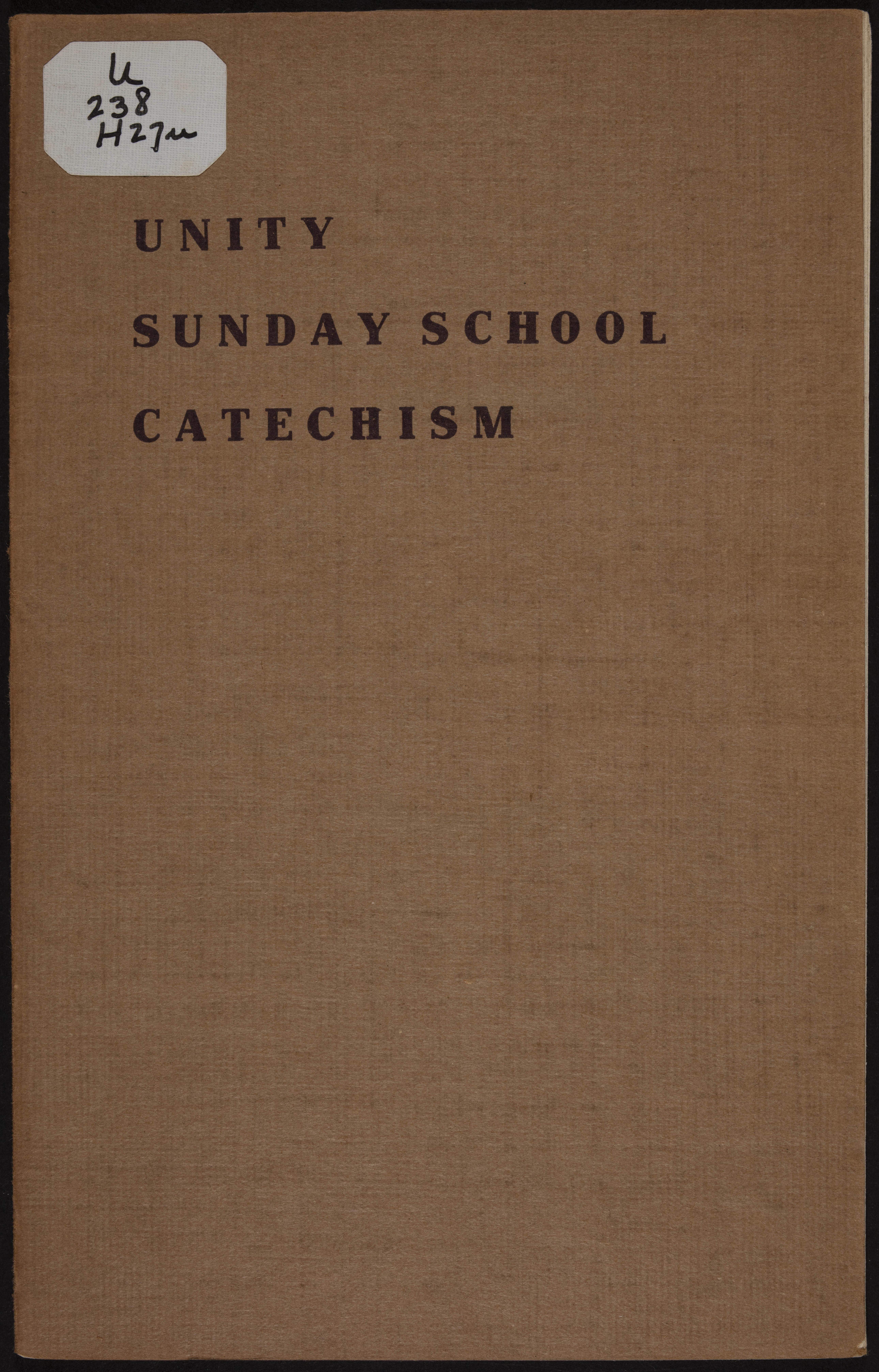 Sunday School Department Founded