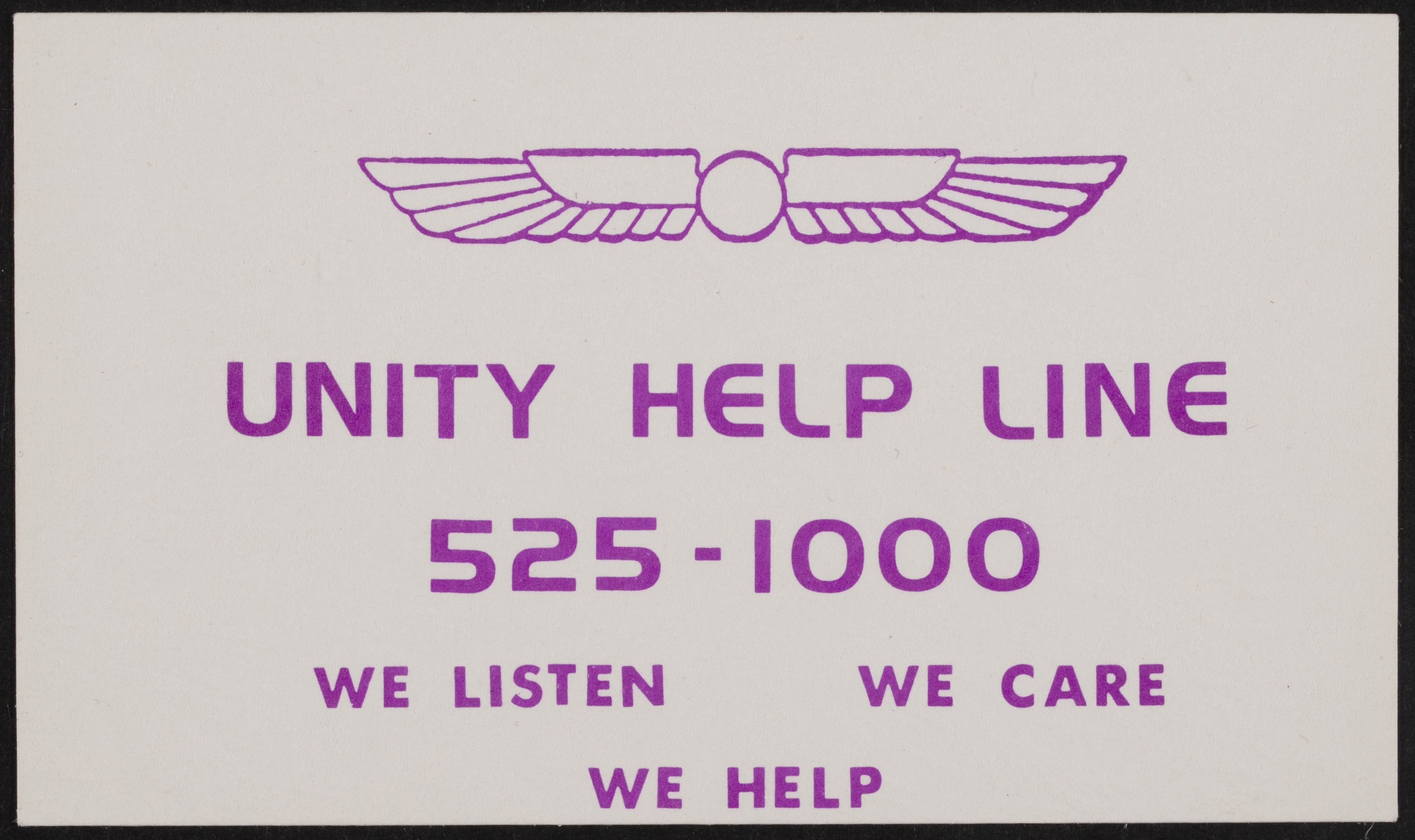 Unity Help Line Established