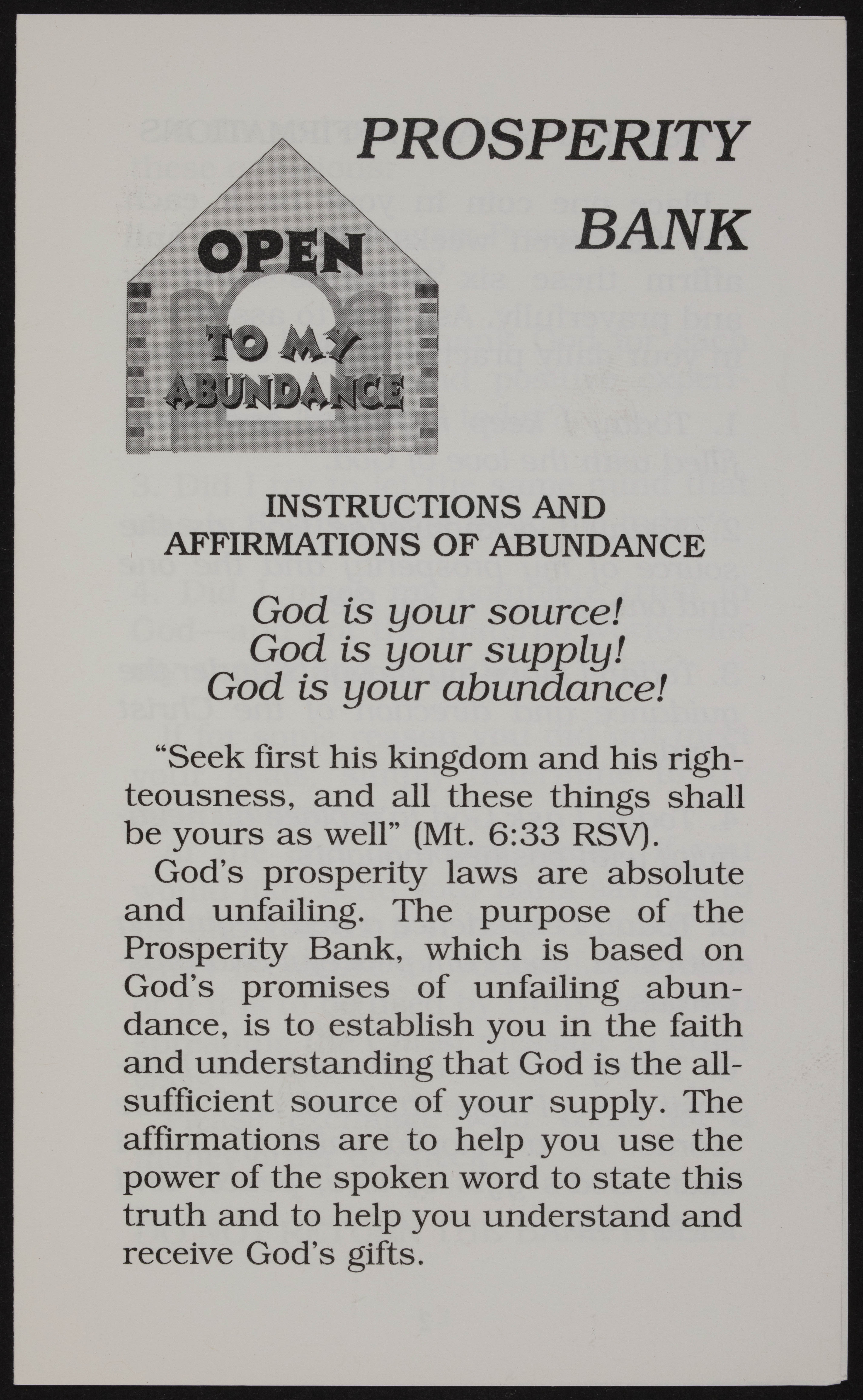 Prosperity Banks Introduced