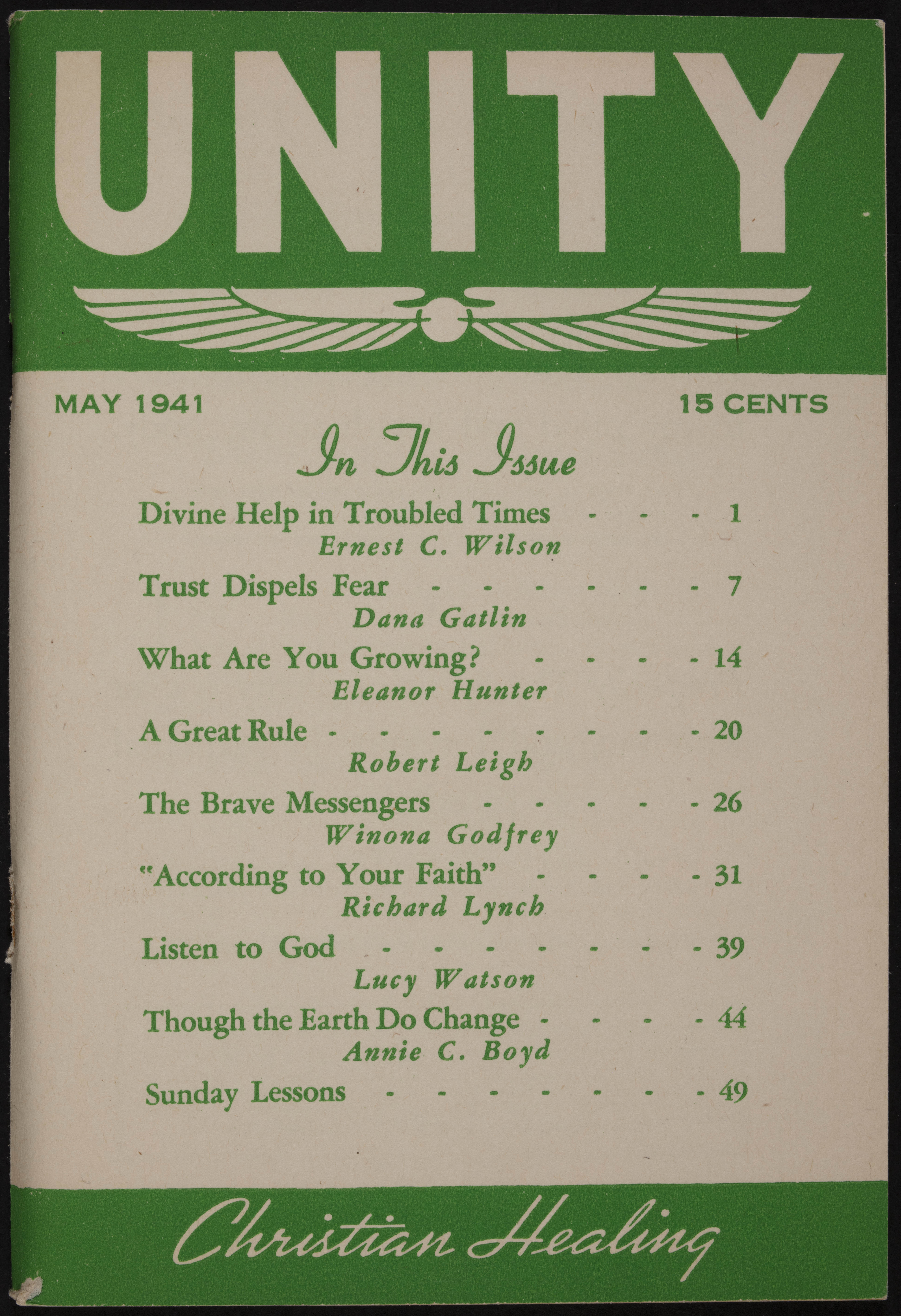 First Issue of <i>Unity</i>
