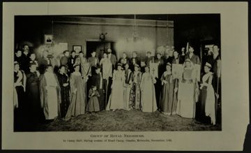 Group of Royal Neighbors in Camp Hall Photograph, November 1892