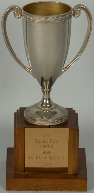 Barbara Kohler Sigma Chi Derby Day Queen Trophy, 1961