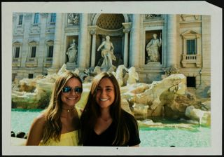 Two Missouri Alpha Chapter Members at Trevi Fountain Photograph
