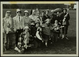 Missouri Alpha Chapter Marching Band at Baseball Game Photograph, 1949