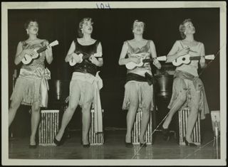 Four Missouri Alpha Chapter Members With Ukuleles.