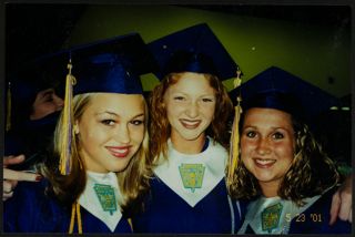 Three Missouri Alpha Chapter Members at Graduation Photograph, May 23, 2001