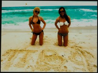 Two Missouri Alpha Chapter Members on Beach Photograph, February 11, 2005