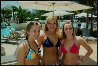 Three Missouri Alpha Chapter Members at the Pool Photograph