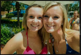 Two Missouri Alpha Chapter Members at the Pool Photograph