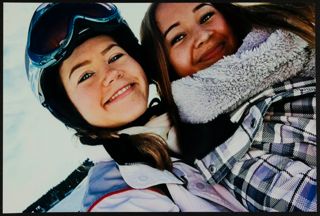 Two Missouri Alpha Chapter Members in Snow Photograph