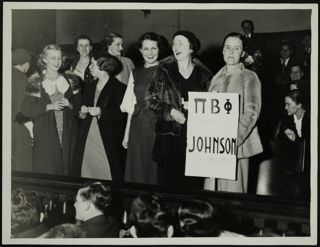 Missouri Alpha Chapter Members With Political Sign Photograph