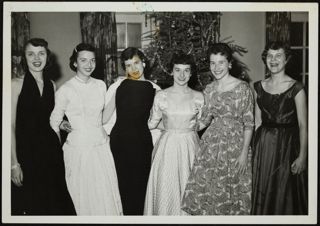 Six Missouri Alpha Chapter Members at Christmas Party Photograph