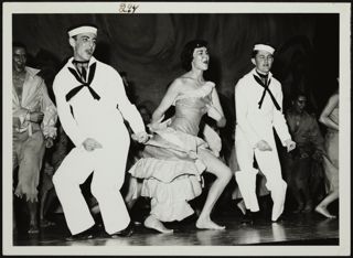Missouri Alpha Chapter Member and Sailors on Stage Photograph