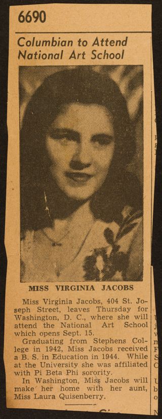 Columbian to Attend National Art School Newspaper Clipping