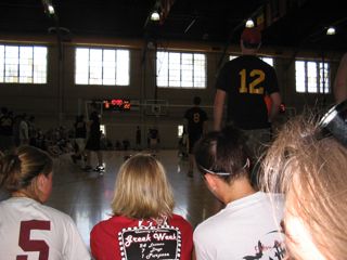 Missouri Alpha Chapter Members Watching a Volleyball Game Photograph, 2004