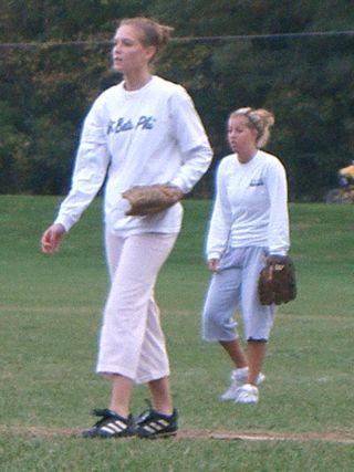 Two Missouri Alpha Chapter Members Playing Softball Photograph 2, 2004
