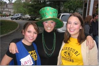 Three Missouri Alpha Chapter Members on Campus Photograph, 2004