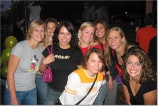 Eight Missouri Alpha Chapter Members at a Party Photograph, 2004