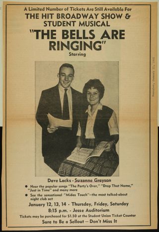 A Limited Number of Tickets Are Still Available for The Hot Broadway Show & Student Musical "The Bells Are Ringing" Newspaper Clipping, January 11,1961
