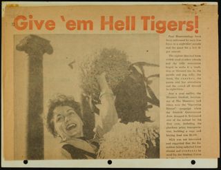 Give 'Em Hell Tigers! Newspaper Clipping, November 16, 1960