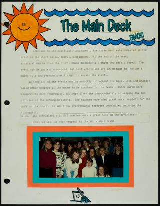 Missouri Alpha Chapter History Binder, Spring 1993, Page 73