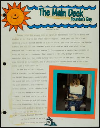 Missouri Alpha Chapter History Binder, Spring 1993, Page 55