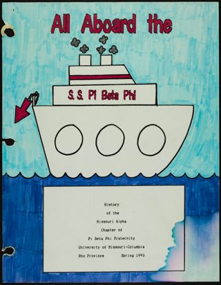 Missouri Alpha Chapter History Binder, Spring 1993