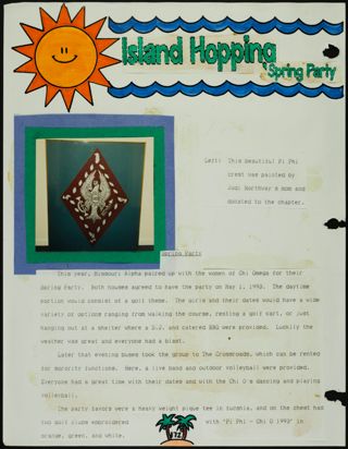 Missouri Alpha Chapter History Binder, Spring 1993, Page 172