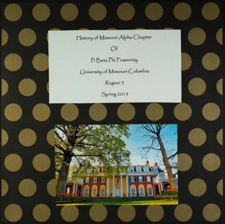 Missouri Alpha Chapter History Scrapbook, Spring 2015, Page 1