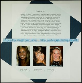 Missouri Alpha Chapter History Scrapbook, Spring 2008, Page 12