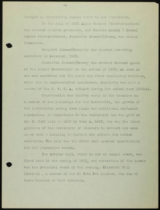 Missouri Alpha Chapter History Binder, 1900-1997, Page 5
