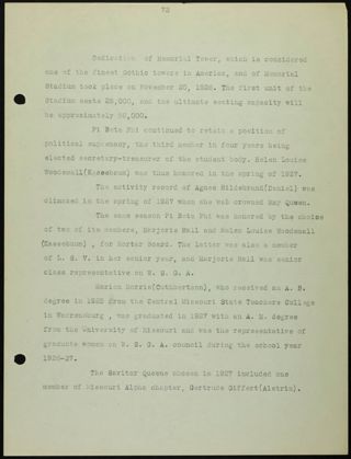 Missouri Alpha Chapter History Binder, 1900-1997, Page 18