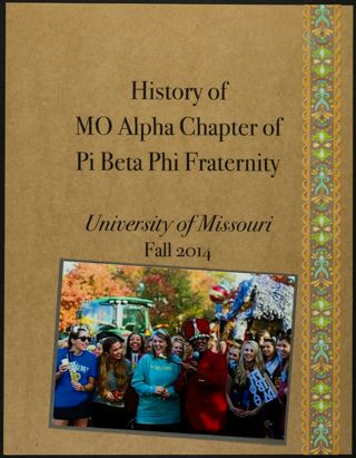 Missouri Alpha Chapter History Binder, Fall 2014
