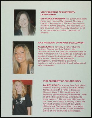 Missouri Alpha Chapter History Binder, Fall 2007, Page 18