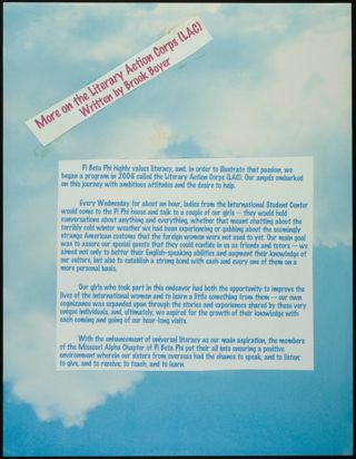 Missouri Alpha Chapter History Binder, Spring 2007, Page 28