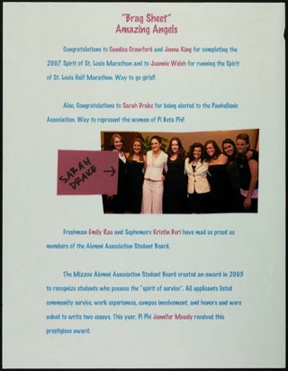 Missouri Alpha Chapter History Binder, Spring 2007, Page 35