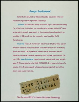 Missouri Alpha Chapter History Binder, Spring 2007, Page 31