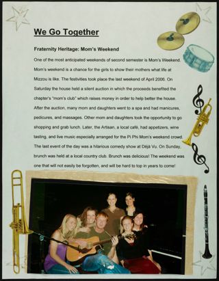 Missouri Alpha Chapter History Binder, Spring 2006, Page 21