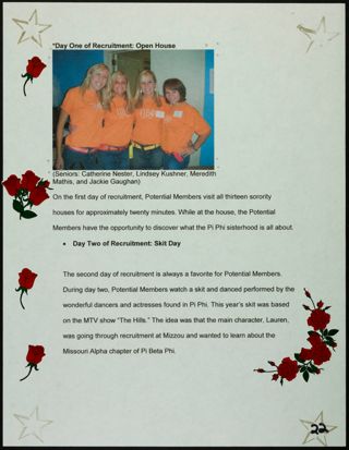Missouri Alpha Chapter History Binder, July 2006-January 2007, Page 23