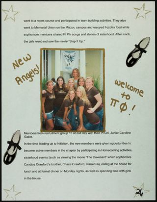 Missouri Alpha Chapter History Binder, July 2006-January 2007, Page 27