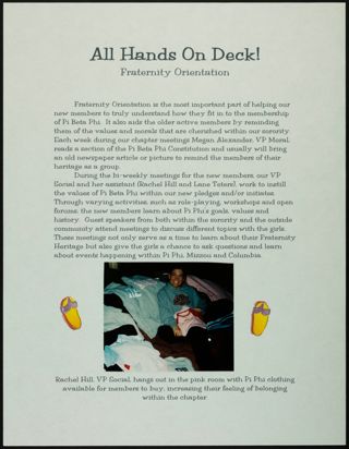 Missouri Alpha Chapter History Binder, Spring 2004, Page 25