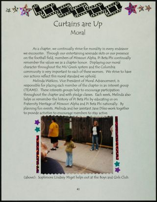 Missouri Alpha Chapter History Binder, Spring 2003, Page 40