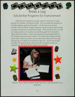 Missouri Alpha Chapter History Binder, Spring 2003, Page 64